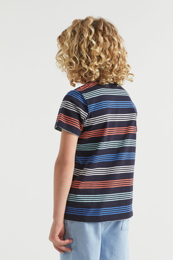 Multi Stripe Tee  Midnight Blue  hi-res