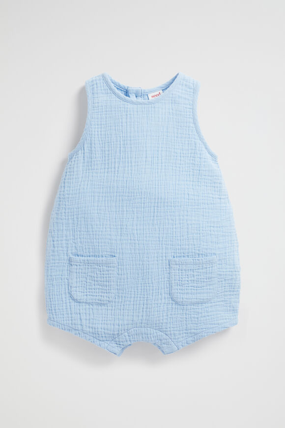 Pocket Romper  Water Blue  hi-res