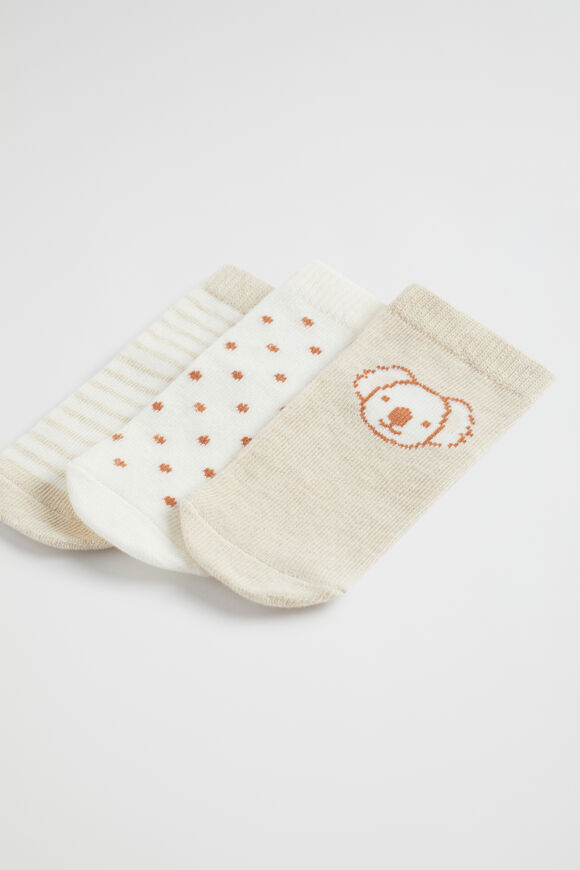 Australiana Sock 3 Pack  Nutmeg  hi-res