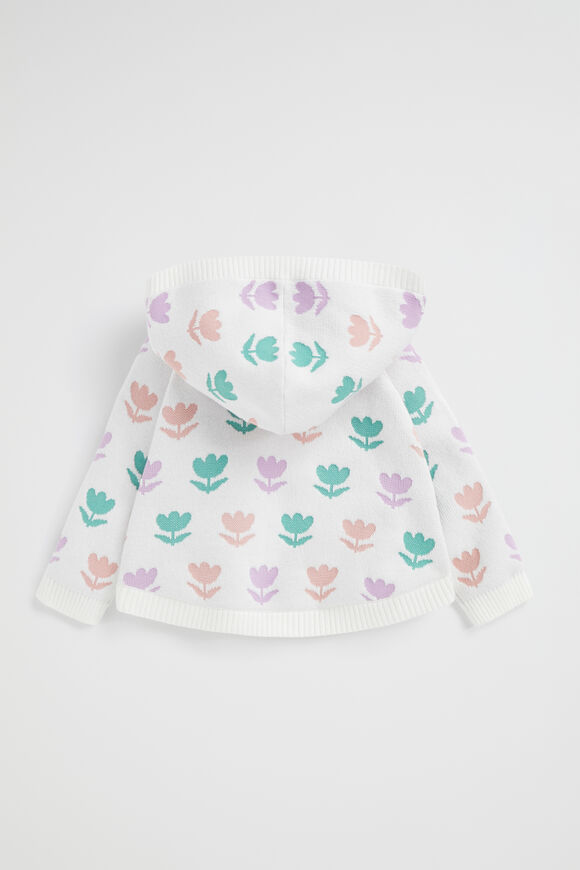 Floral Knit Poncho  Canvas  hi-res