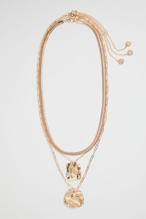 Molten Pendant Necklace  Gold  hi-res