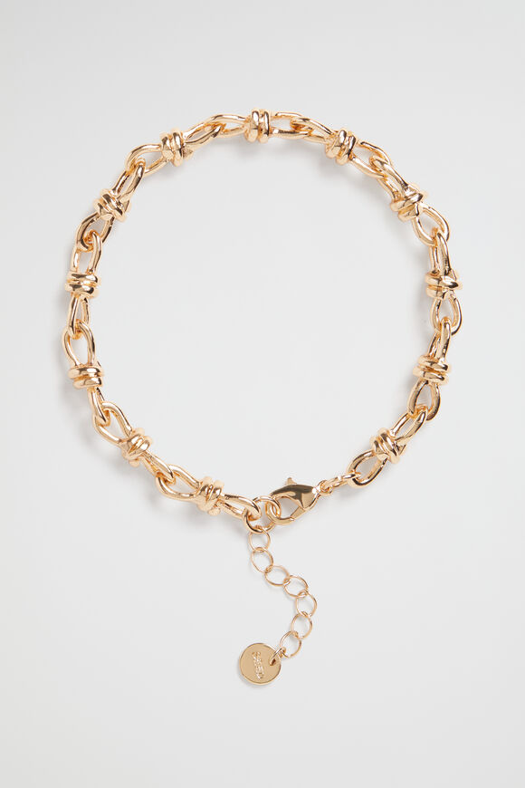 Knot Chain Bracelet  Gold  hi-res