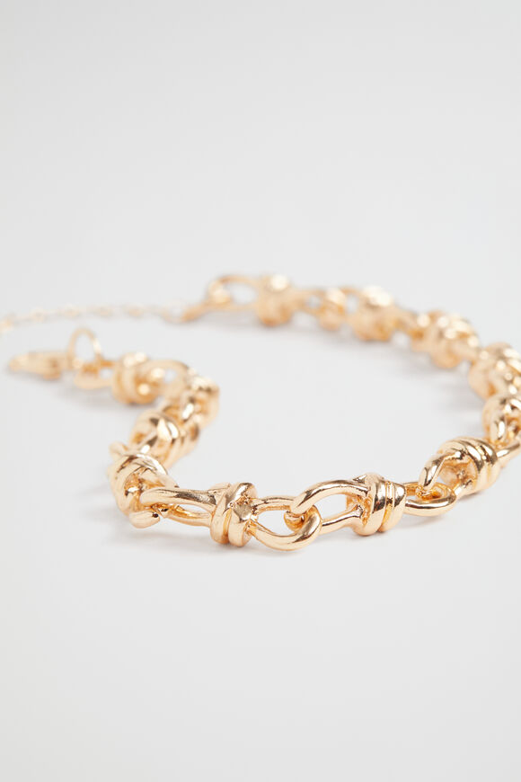 Knot Chain Bracelet  Gold  hi-res