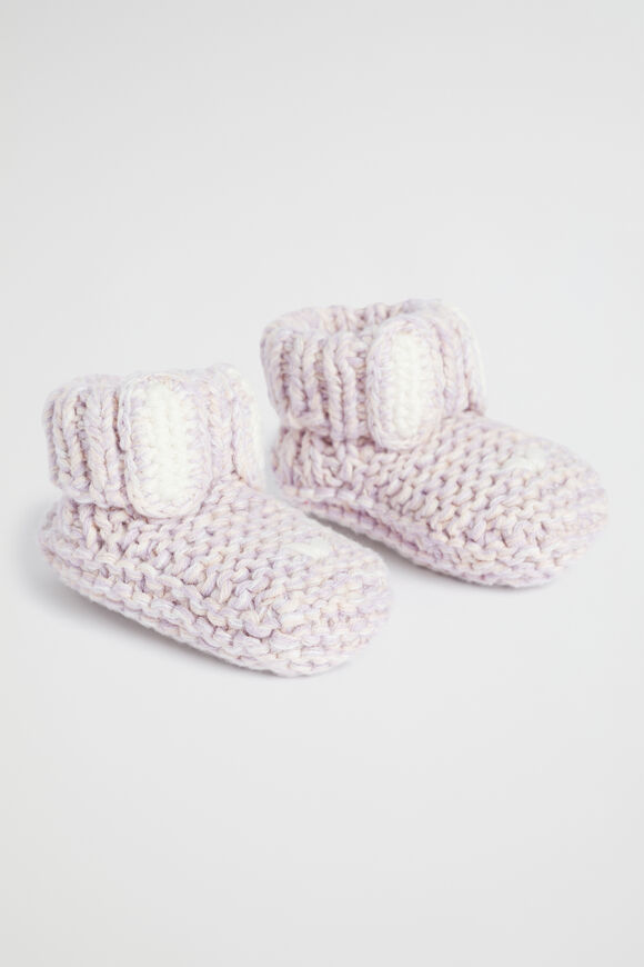 Mixy Knit Bunny Bootie  Pale Orchid  hi-res
