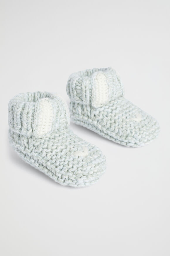 Mixy Knit Bunny Bootie  Sage  hi-res
