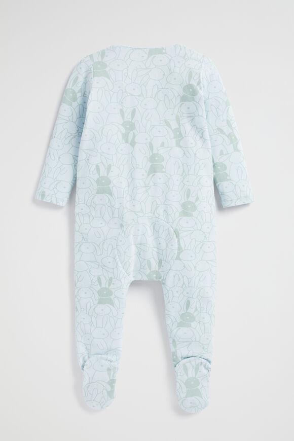 Peekaboo Bunny Zipsuit  Ice Blue  hi-res