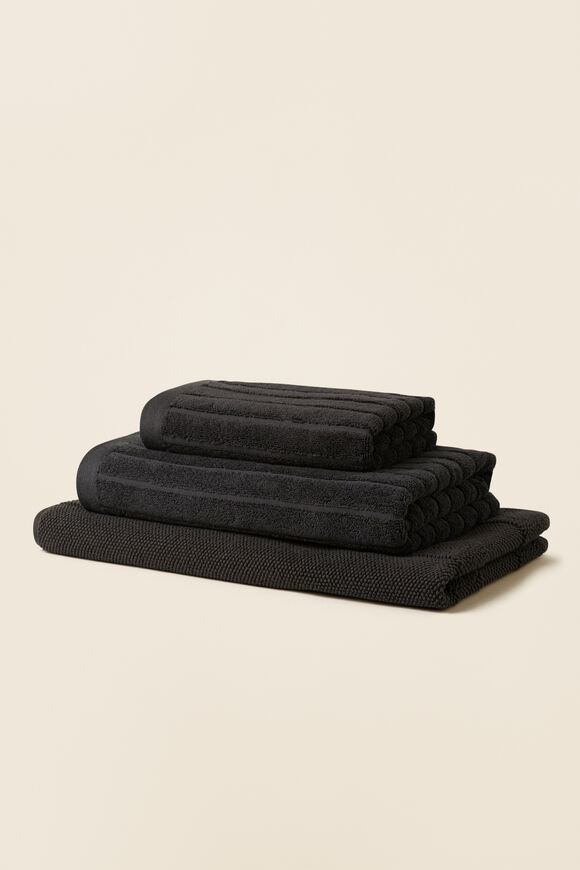 Textured Bath Mat  Charcoal  hi-res