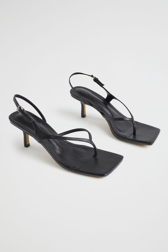 Janelle Mid Heel Sandal  Black  hi-res