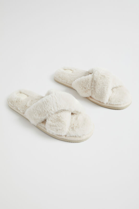 Crossover Slippers  Flax  hi-res