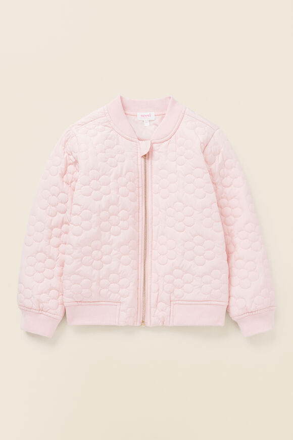 Quilted Daisy Bomber  Dusty Rose  hi-res