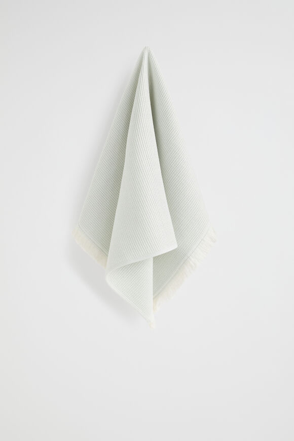 Textured Tea Towel  Dusty Blue  hi-res