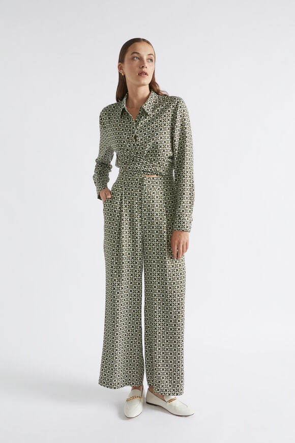 Mini Geo Wrap Shirt  Dark Fern Geo  hi-res