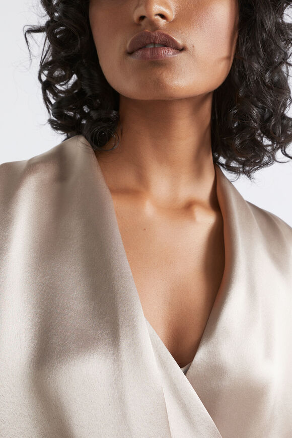 Satin Drape Blouse  Light Storm  hi-res