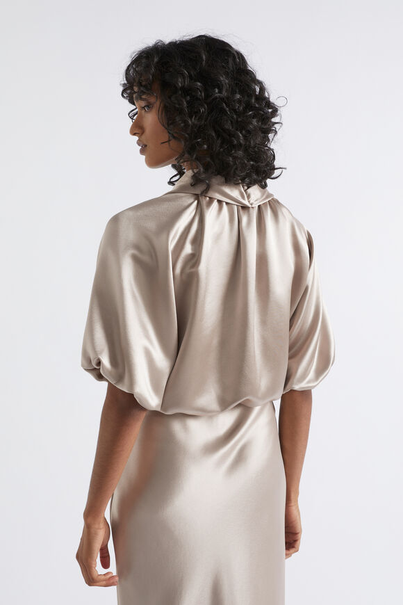 Satin Drape Blouse  Light Storm  hi-res