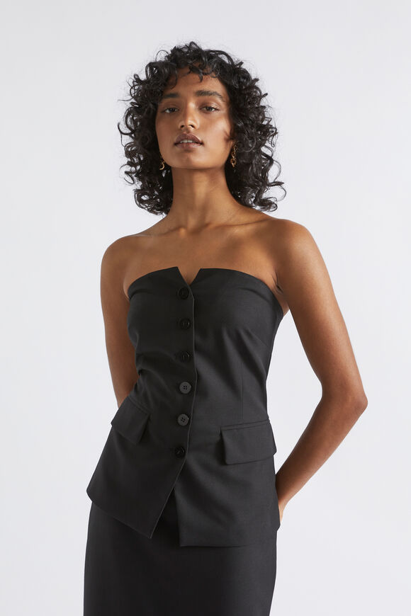 Wool Blend Bodice  Black  hi-res