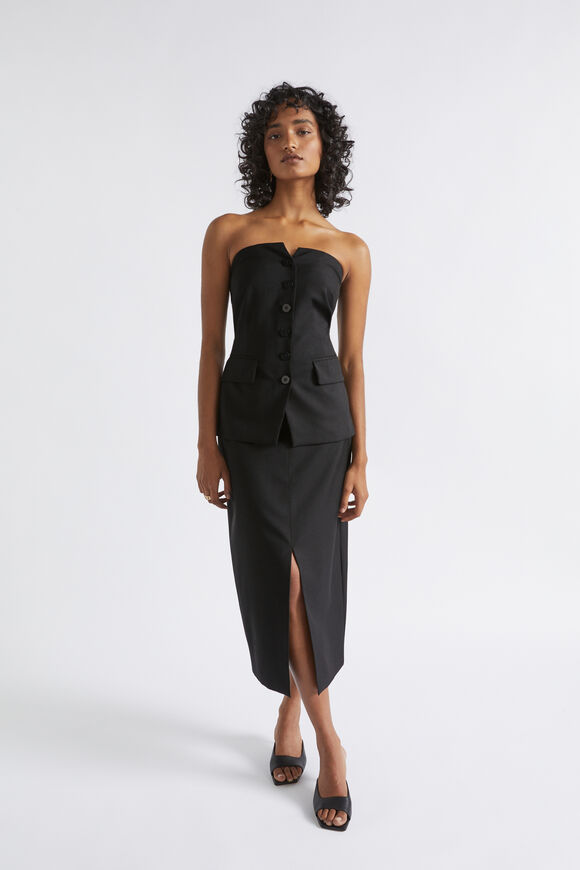 Wool Blend Bodice  Black  hi-res