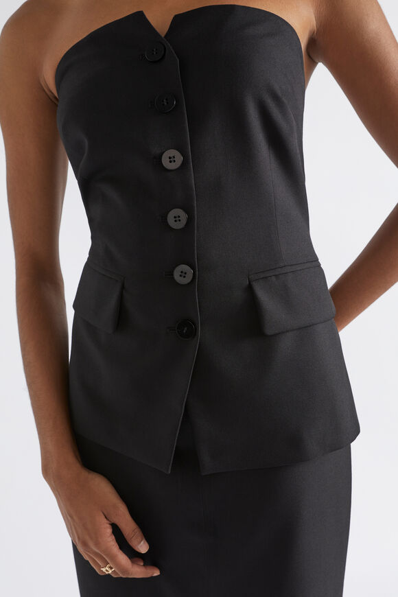 Wool Blend Bodice  Black  hi-res