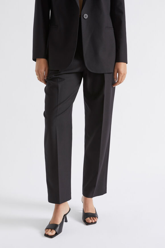 Pleat Front Trouser  Black  hi-res