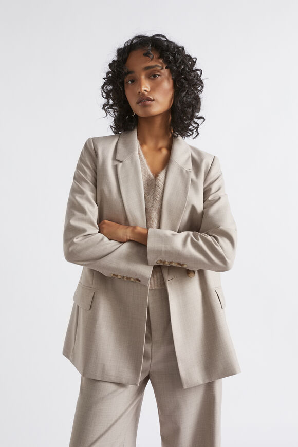 Wool Blend Relaxed Blazer  Light Storm Crossdye  hi-res