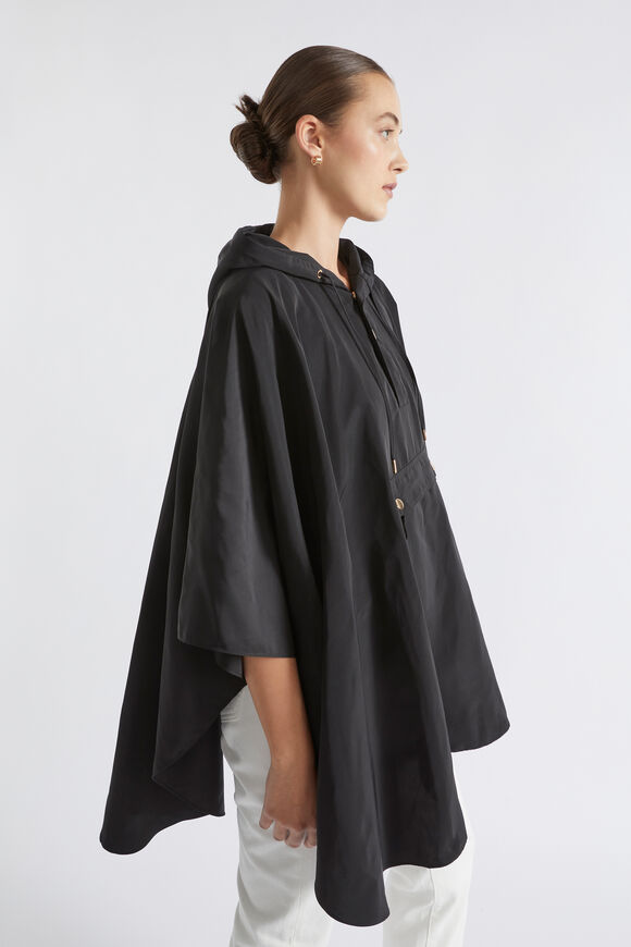 Packable Rain Poncho  Black  hi-res
