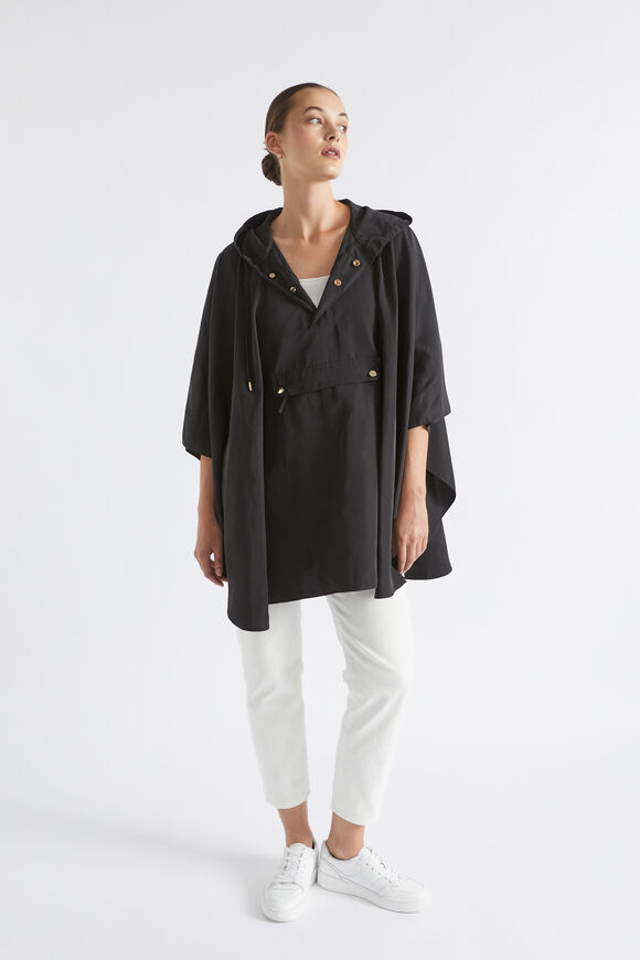 Packable Rain Poncho  Black  hi-res