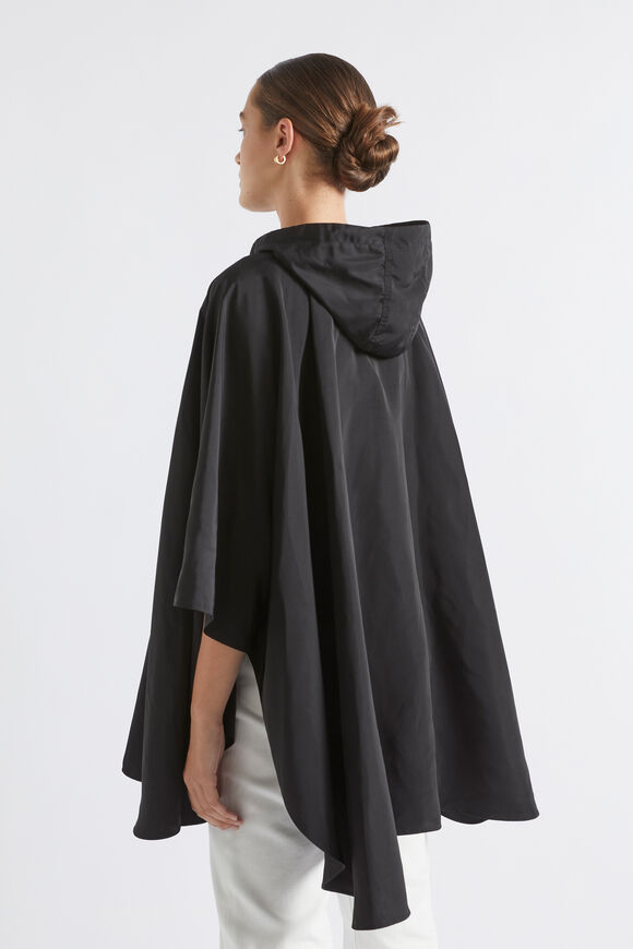 Packable Rain Poncho  Black  hi-res