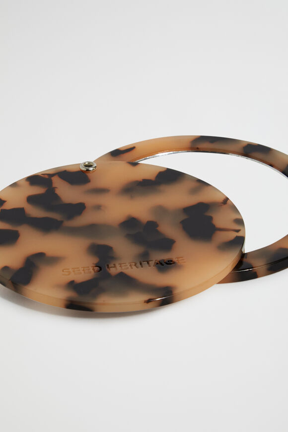 Resin Compact Mirror  Milky Tort  hi-res
