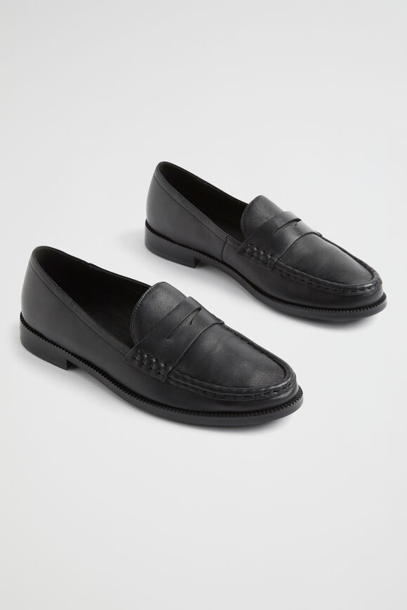 Kendall Leather Penny Loafer  True Black  hi-res
