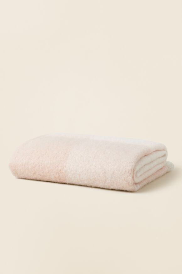 Alpaca Check Throw  Chalk Pink  hi-res