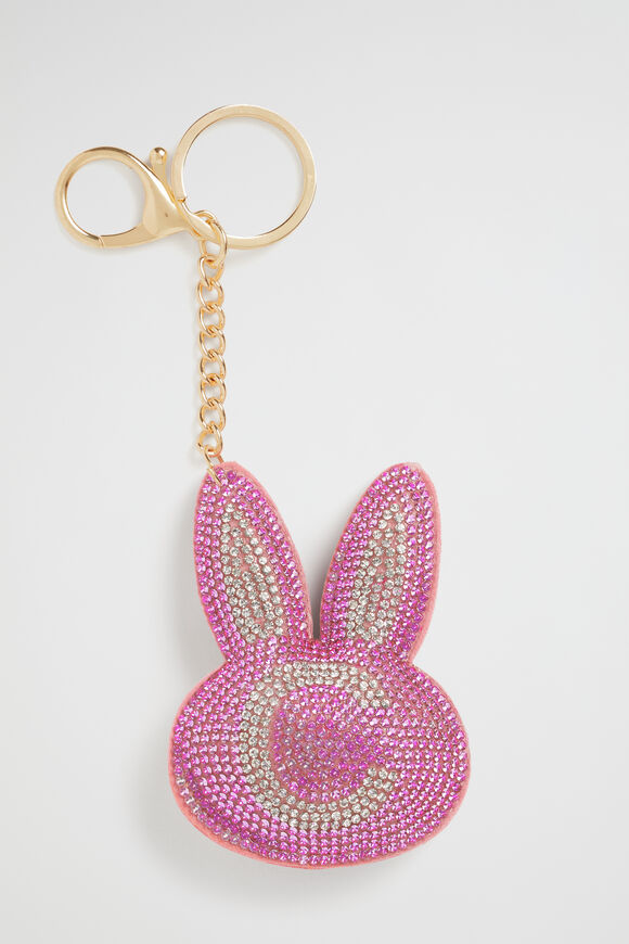 Bunny Initial Keyring  C  hi-res