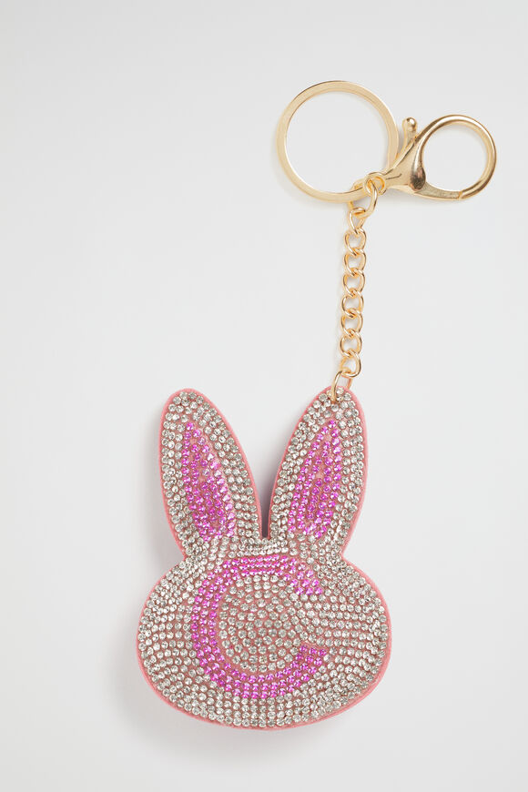 Bunny Initial Keyring  C  hi-res
