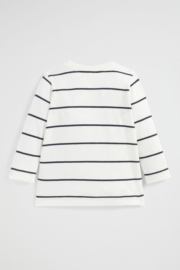 Core Logo Rugby Tee   Canvas Stripe  hi-res