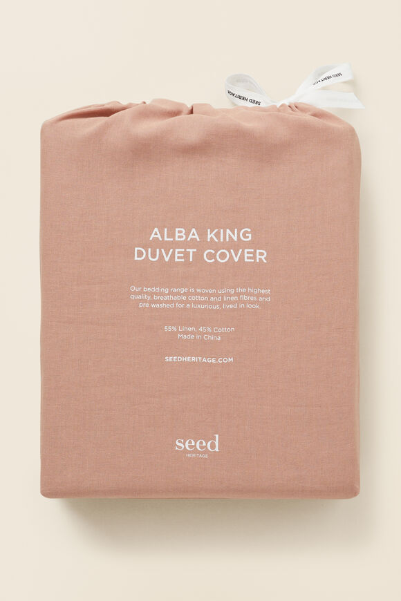 Alba King Duvet Cover  Chalk Pink  hi-res