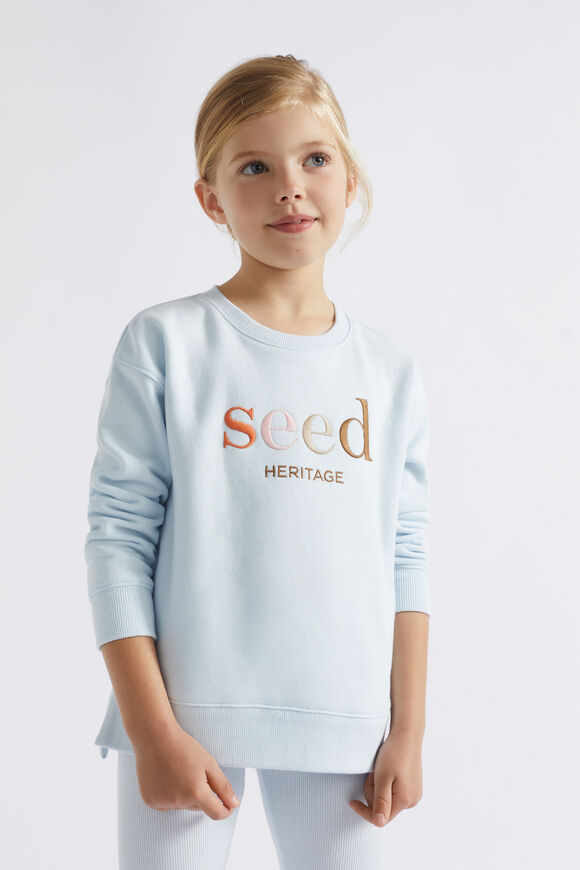 Core Logo Sweat  Ice Blue  hi-res