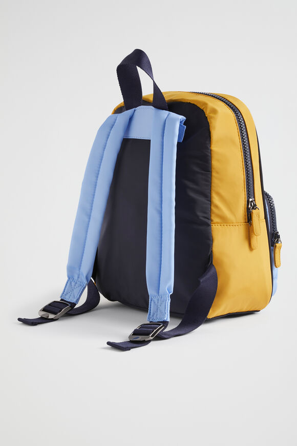 Colour Block Initial Backpack  O  hi-res
