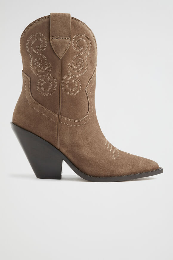 Eleanor Western Boot  Cashew Suede  hi-res
