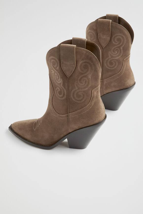 Eleanor Western Boot  Cashew Suede  hi-res