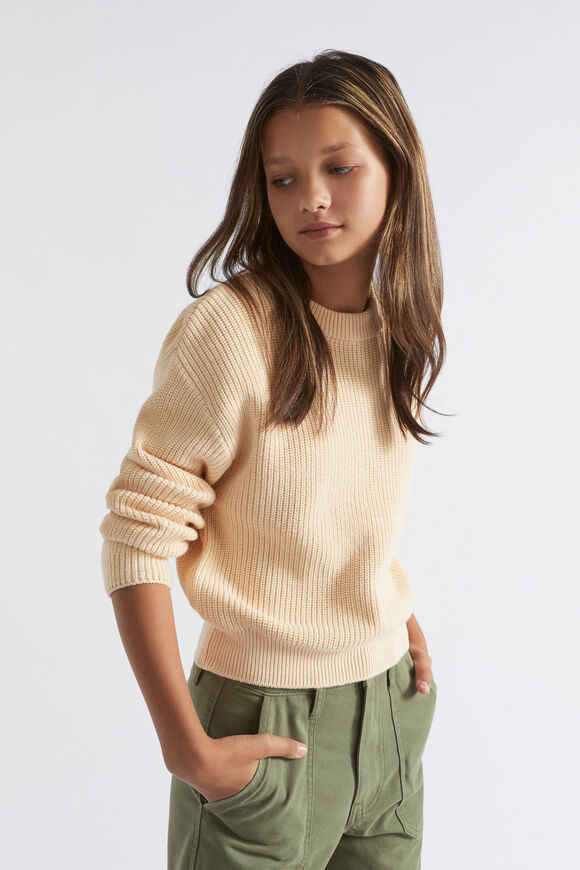 Crop Relaxed Knit  Chai  hi-res