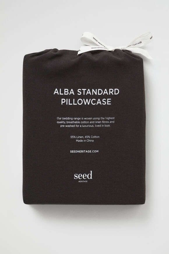 Alba Standard Pillowcase  Charcoal  hi-res