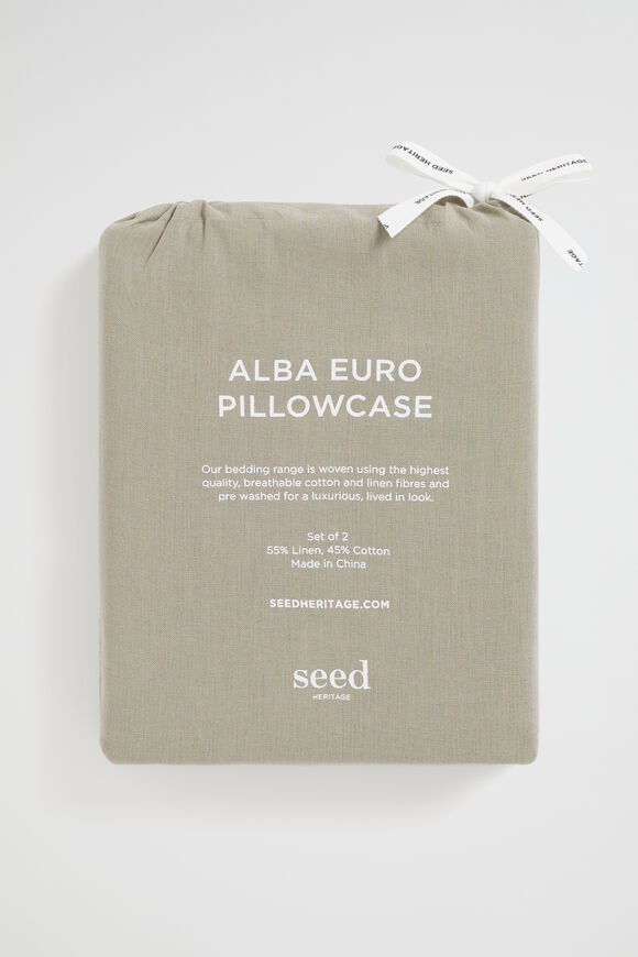 Alba Euro Pillowcase  Olive  hi-res