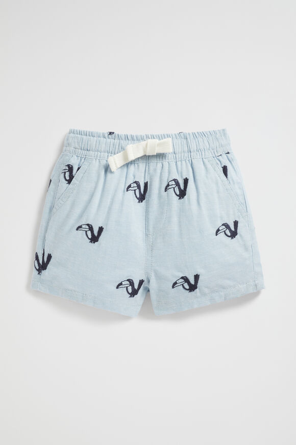 Embroidered Short  Pale Blue  hi-res