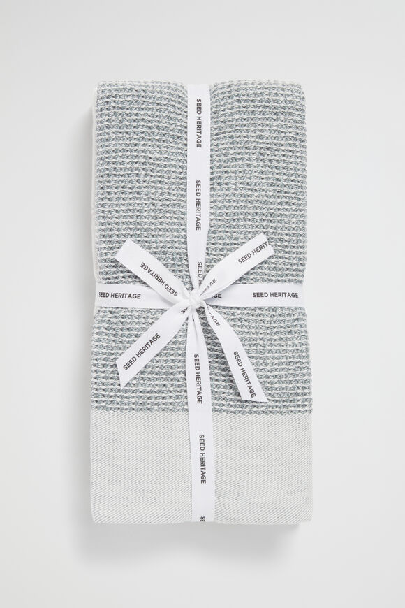 Waffle Teatowel Set of Two  Eucalypt  hi-res