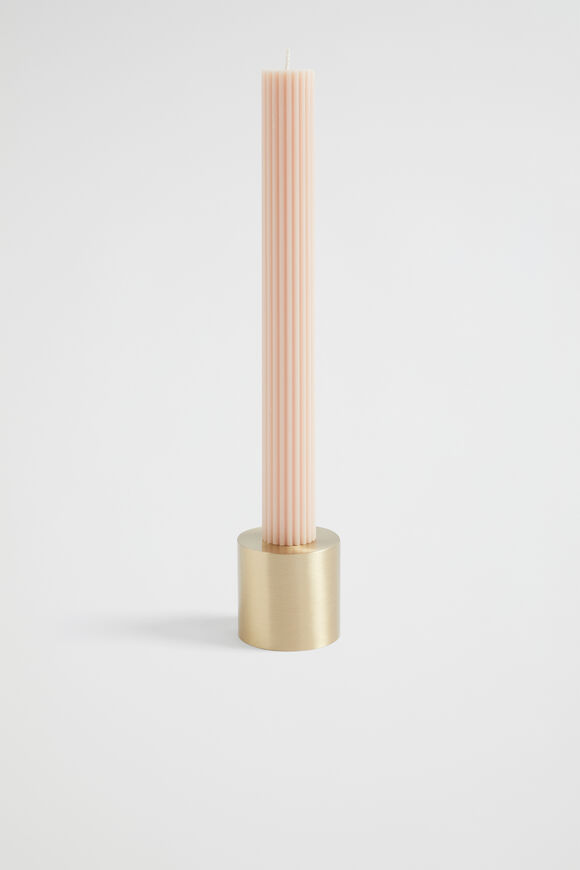 Ribbed Candle  Chalk Pink  hi-res