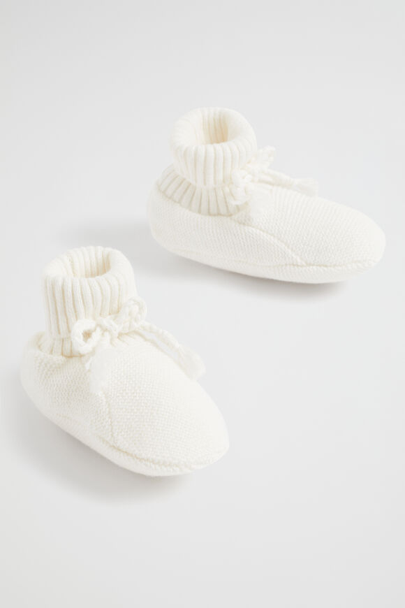 Core Knitted Booties  Nb Canvas  hi-res