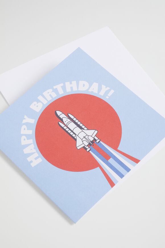 Large Rocket Birthday Card  Multi  hi-res