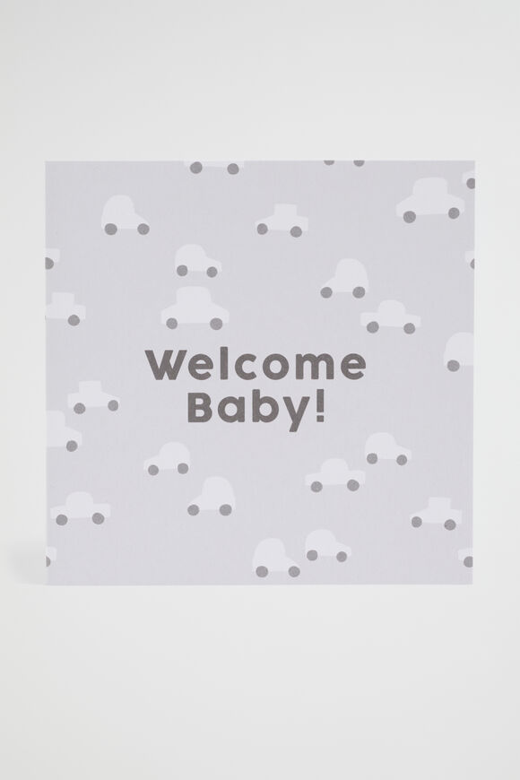 Large Welcome Baby Car Card  Multi  hi-res