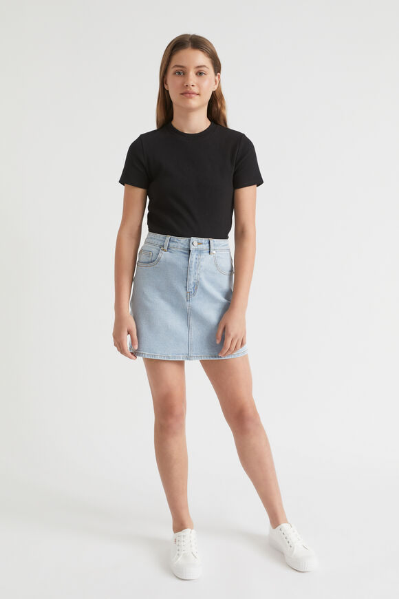 Core Rib Tee  Black  hi-res