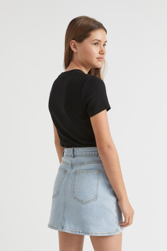 Core Rib Tee  Black  hi-res