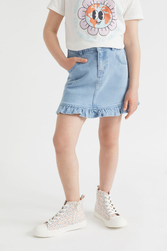 Denim Frill Skirt  Classic Wash  hi-res