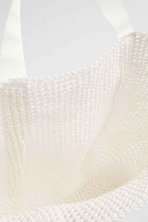 Logo Straw Tote  White  hi-res